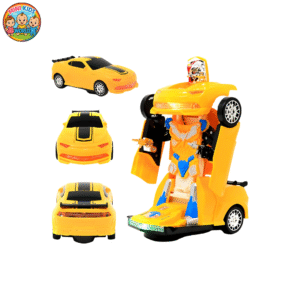 Plastic Transformer Robot Car Toy â Yellow | Kids Robot Car | MinikidsWorld.com