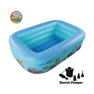 Inflatable Swimming Pool for Kids & Family | 120x90x36 cm PVC Pool | MinikidsWorld