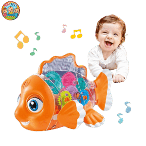 Transparent Gear Fish Toy for Babies | Lights & Music | MinikidsWorld.com