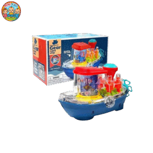 Transparent Gear Ship Boat Toy with Music & Lights for Kids | MinikidsWorld